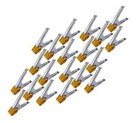 AB Tools 6In Metal Market Stall Clips Grips Holder Clasp & Protective Leather Cover 20Pk