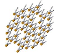 AB Tools 6In Metal Market Stall Clips Grips Holder Clasp & Protective Leather Cover 50Pk