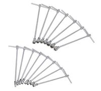 AB Tools 6mm - 24mm Metric U J Universal Joint T Bar Sockets Spanner Nut Wrench 15Pc