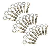 AB Tools 6mm Close Hook Anchor Eye Bolt Rawl Expansion Bolts Shield Wall 24 Pack