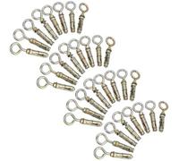 AB Tools 6mm Close Hook Anchor Eye Bolt Rawl Expansion Bolts Shield Wall 32 Pack