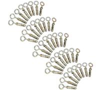 AB Tools 6mm Close Hook Anchor Eye Bolt Rawl Expansion Bolts Shield Wall 40 Pack