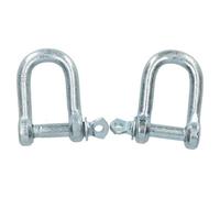AB Tools 6mm Galvanised Dee D Shackle 2 Pack Chandlery Marine Rigging Shackle