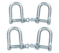 AB Tools 6mm Galvanised Dee D Shackle 4 Pack Chandlery Marine Rigging Shackle