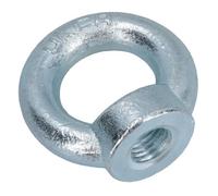 AB Tools 6mm Lifting Eye Nut Fastener Internal Female Thread Zinc Plated 20mm Diameter 1Pc