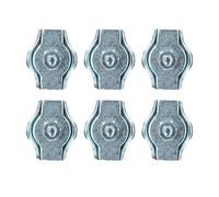 AB Tools 6mm Simplex Wire Rope / Cable Clamp Grips 6 Pack Zinc Plated