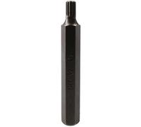AB Tools 6mm Spline Bit 75mm Length 10mm Shank Chrome Vanadium Hardened Tip Triple Square