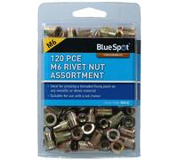 AB Tools 6mm Steel Nut Serts Inserts Rivet Nut Threaded Inserts Blindnut Rivnut Fastener