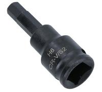 AB Tools 6mm X 45mm 3/8In. Drive Short Impact Impacted Allen Hex Key Socket