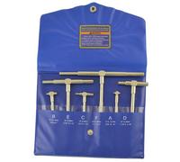 AB Tools 6Pc Telescoping Gauge Stainless Steel Depth Bore Hole Cylinder 5/16In To 6In