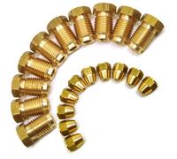 AB Tools 7/16" X 20 Unf Male And Female Brass Brake Pipe Fittings For 3/16" Pipe 20 Pack