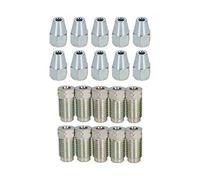 AB Tools 7/16” x 20 UNF Male and Female Steel Brake Pipe Fittings for 3/16” Pipe 20 Pack