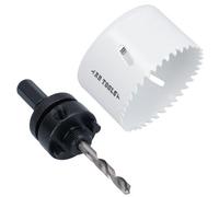 AB Tools 73mm Hss Hole Saw Holesaw Bi-Metal Blade Cutter Drill And Drill Adaptor Arbor