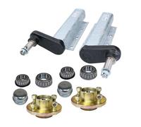 AB Tools 750Kg Galvanised Trailer Suspension Units & 100mm Pcd Hubs (Pair) Bearings