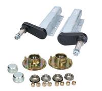 AB Tools 750Kg Galvanised Trailer Suspension Units & 4" Pcd Hubs (Pair) Bearings Knott