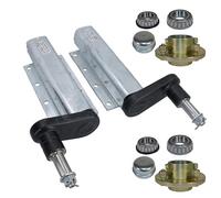 AB Tools 750kg Trailer Suspension Units Extended Stub Axles With 4in PCD Hubs Pair