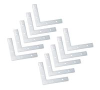 AB Tools 75mm (3In.) Corner Mending Plate Angle Bracket L Shape Reinforcing Repairing 10Pc