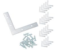 AB Tools 75mm (3In.) Corner Mending Plate Angle Bracket L Shape Reinforcing Repairing 20Pc