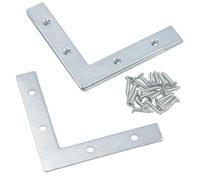 AB Tools 75mm (3In.) Corner Mending Plate Angle Bracket L Shape Reinforcing Repairing 5Pc