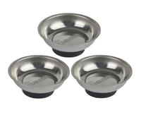 AB Tools 75mm Magnetic Parts Tray Storage Holder Circular Round Nuts Bolts Needles 3Pc