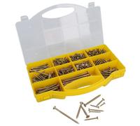 AB Tools 780Pc Assorted Pozi Drive Chipboard And Wood Screws Countersunk Bits 3 - 5mm