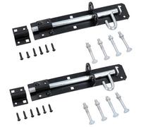 AB Tools 8" (200mm) Brenton Slip Bolt Padbolt Slide Latch Lock Catch Sheds Gates 2Pk
