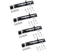 AB Tools 8" (200mm) Brenton Slip Bolt Padbolt Slide Latch Lock Catch Sheds Gates 4Pk