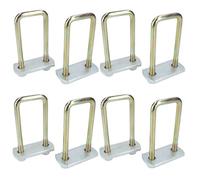 AB Tools 8 Pack M10 40mm X 110mm U-Bolt N-Bolt With Plates & Nuts High Tensile