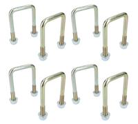 AB Tools 8 Pack M10 50mm X 80mm U-Bolt N-Bolt For Trailers With Nuts High Tensile