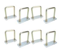 AB Tools 8 Pack M10 60mm X 90mm U-Bolt N-Bolt With Plates & Nuts High Tensile