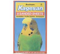 AB Tools 8 Sanded Sheets Sandpaper Cage Lining Budgies Caged Birds 21X35Cm