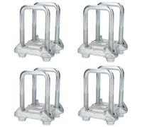 AB Tools 8 U Bolts 4 Base Plate For Ifor Williams Trailers Single Parabolic Leaf Springs