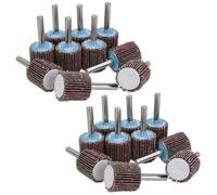 AB Tools 80 Grit 25mm Flap Wheel Disc Abrasive Sanding Pads For Drills 6mm Shank 20Pc