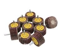 AB Tools 80 Grit 60mm Flap Wheel Disc Abrasive Sanding Pads For Drills 6mm Shank 10Pc