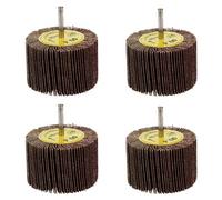 AB Tools 80mm X 50mm Flap Wheel Disc Abrasive Sanding Pad For Drills 60 Grit 4 Pack