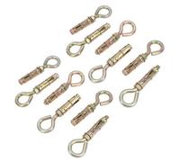 AB Tools 8mm Close Hook Anchor Eye Bolt Rawl Expansion Bolts Shield Wall 12 Pack