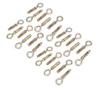 AB Tools 8mm Close Hook Anchor Eye Bolt Rawl Expansion Bolts Shield Wall 24 Pack