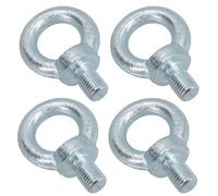 AB Tools 8mm Lifting Eyes Eyebolt Ring Zinc Plated 13mm Length 0.14 Ton Capacity 4Pc