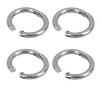 AB Tools 8mm Lockable Split Round Ring 4Pk Shackle 316 Stainless Steel Splitring