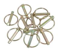 AB Tools 8mm Lynch Pins Clip Clamp (Linchpin) Linkage Locking Pin 10Pc Tractor Trailers