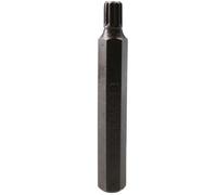 AB Tools 8mm Spline Bit 75mm Length 10mm Shank Chrome Vanadium Hardened Tip Triple Square
