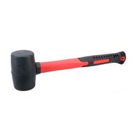 AB Tools 8Oz Black Rubber Mallet With Fibreglass Handle Hammer Non Marking Head