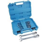 AB Tools 8pc Flexible Combination Ratchet Spanner Wrench Set Metric 8mm-19mm TE495
