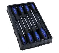 AB Tools 8Pc Tamper Torx Star Screwdriver Set With Rubber Cushioned Grip T8 - T40