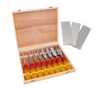 AB Tools 8Pc Wood Chisels Woodworking Set 1/4In 1 1/2In 3Pc Diamond Whetstones
