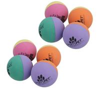 AB Tools 8Pk 4.5Cm Tough Mini High Bounce Non Toxic Rubber Balls For Cats Puppy Dogs