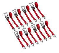 AB Tools 8Pk Ratchet Strap Stainless Steel Boat Trailer 3.7M 25mm Marine Grade Claw Hook