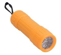 AB Tools 9 LED Orange Torch Light Mini Flashlight Camping Hiking Rubber Case