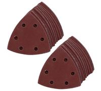 AB Tools 90mm Triangular Sanding Abrasive Discs Pads Hook Loop Backing 120 Grit 100Pk
