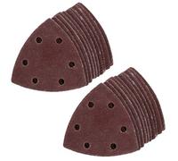 AB Tools 90mm Triangular Sanding Abrasive Discs Pads Hook Loop Backing 40 Grit 100Pk